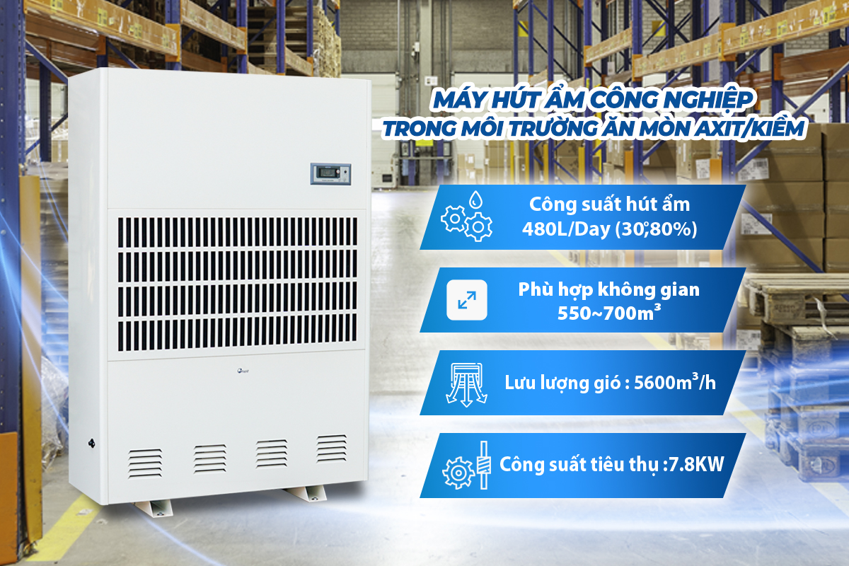 Máy hút ẩm công nghiệp FUJIE ACD20S (Môi trường ăn mòn nhiều Axit/kiềm)