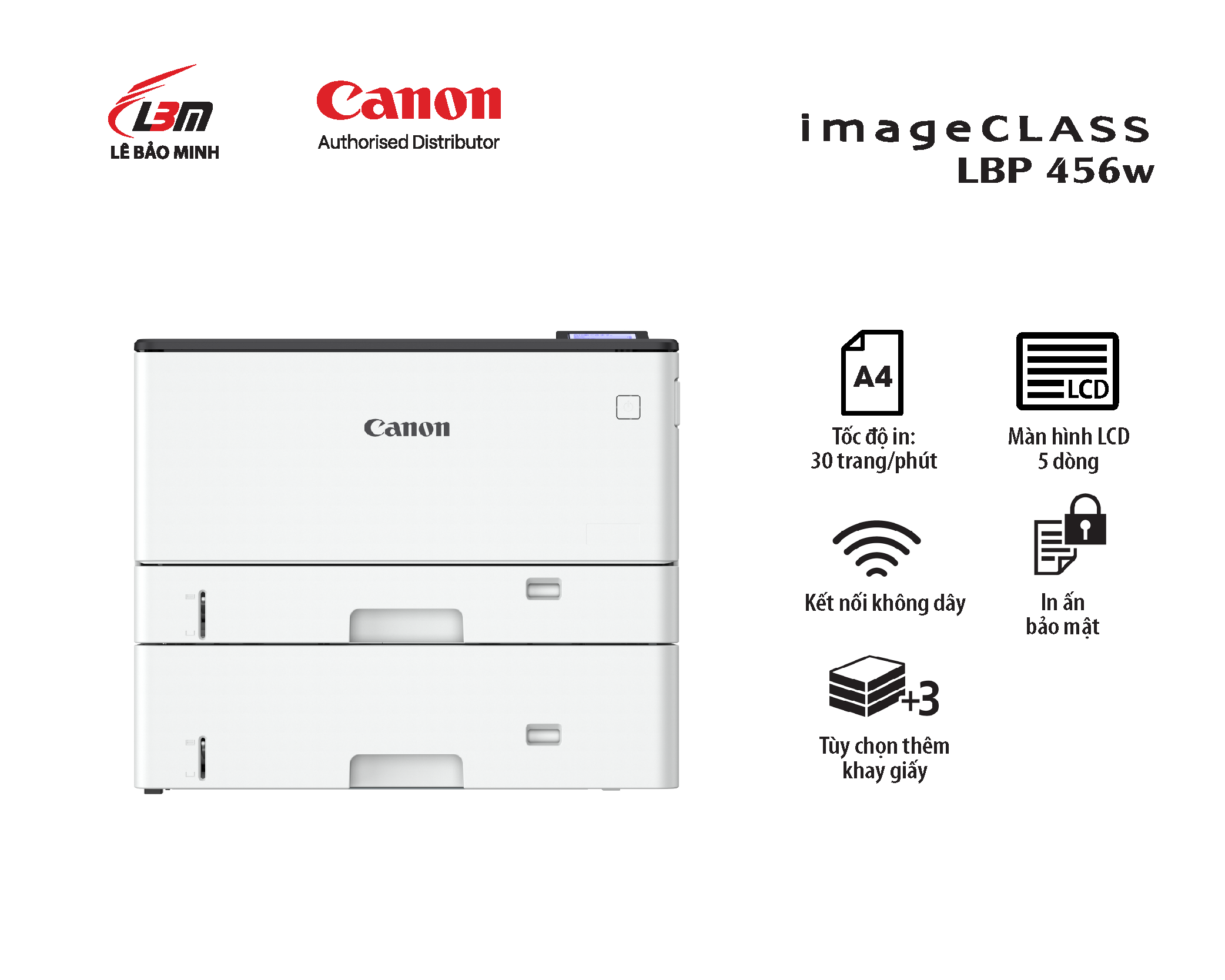 MÁY IN Canon LBP456W (A3, IN MẠNG) 